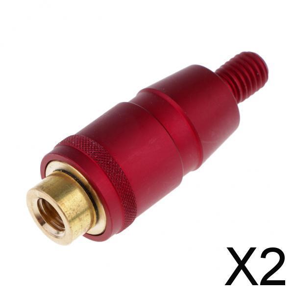 2xFishing Landing Net Connector Head Screw Net Rod Quick Release Adapter Red