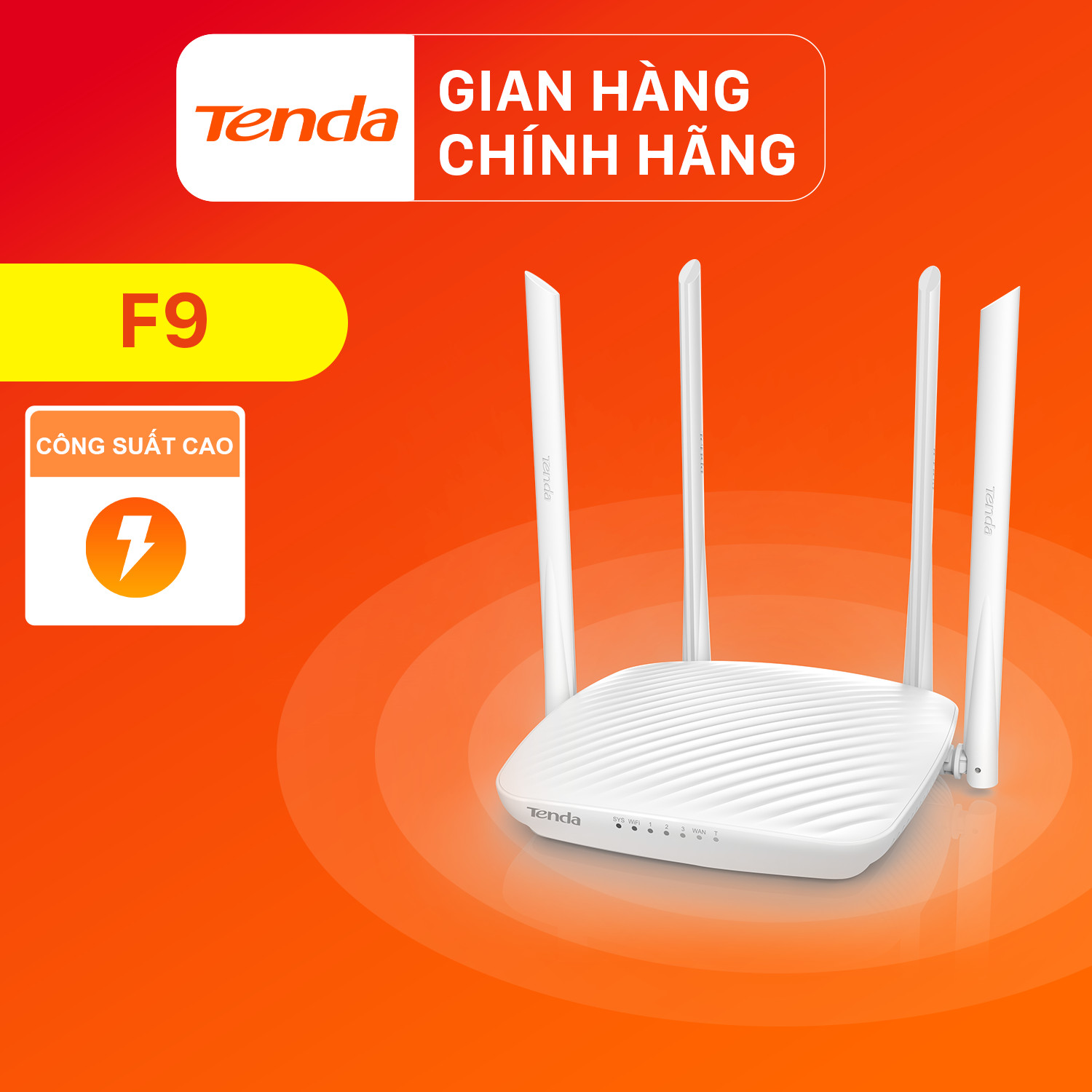 Thiết bị phát Wifi Tenda F9 Chuẩn N 600Mbps - Hàng Chính Hãng