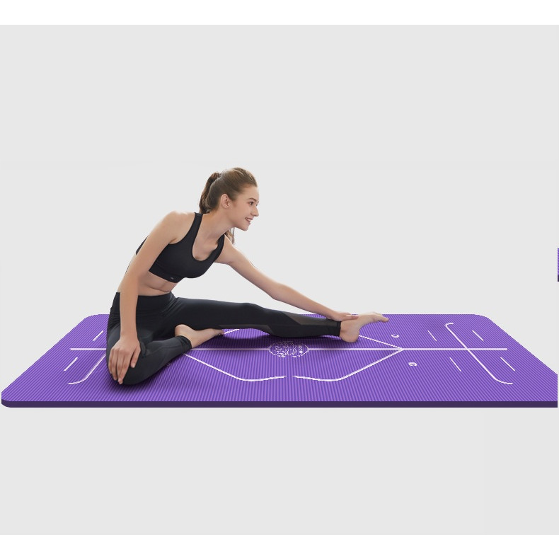 Thảm tập Gym, Yoga định tuyến chuẩn dày 15mm chống trơn trượt(NEW) - Tặng kèm túi đựng