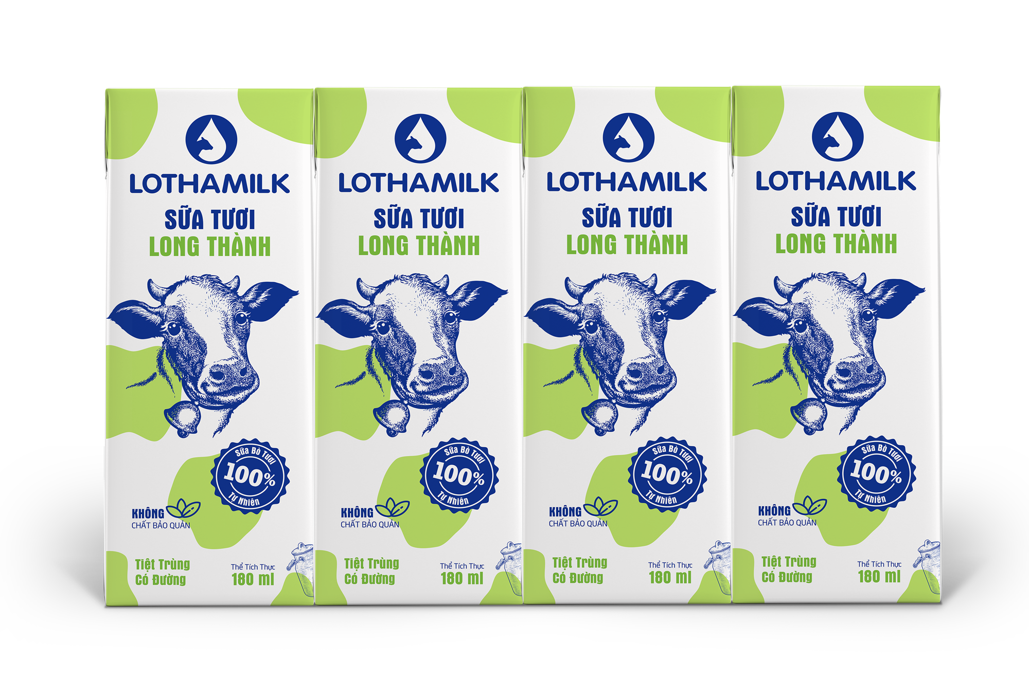 Thùng 48 Hộp Sữa Tươi Tiệt Trùng Lothamilk Có Đường 180ml