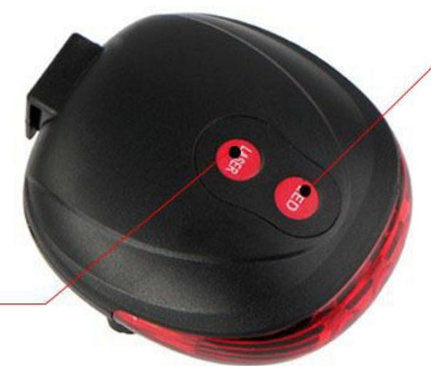 Đèn Hậu Xe Đạp Cảnh Báo- Chế Độ Đèn Led Siêu Sáng, Tia Laser Tạo Khoảng Cách An Toàn- Chính Hãng