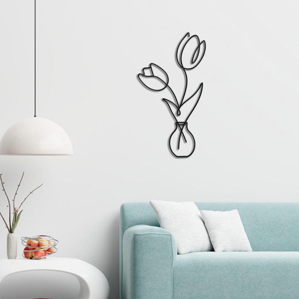 Metal Flower Wall Art Sculpture Decoration Indoor Wall Decor