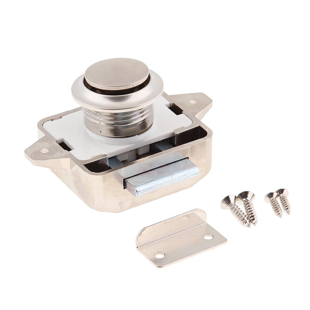 Đẩy Nút Chốt Khóa Móc Khóa Phù Hợp Với Thuyền RV Tủ Tủ Niken 11-18 Mm