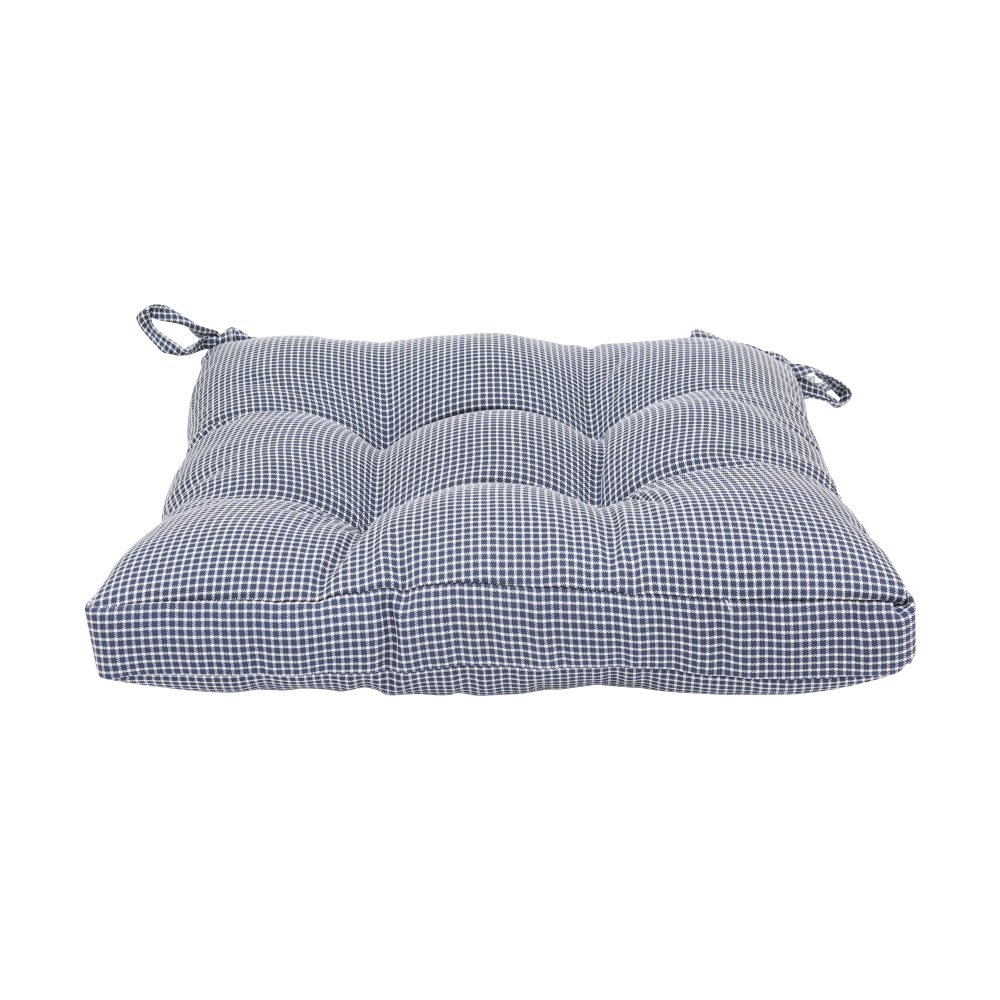 Đệm vuông ngồi bệt, gối lót ghế có dây buộc PLAID nệm bọc vải polyester carô, kích thước 45x45x9cm | Index Living Mall - Phân phối độc quyền tại Việt Nam