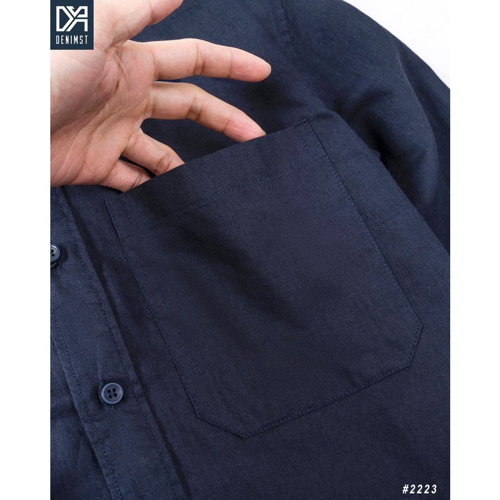 Áo Sơ Mi Nam Cao Cấp DENIMST 2223 Chất Đũi Dáng Suông