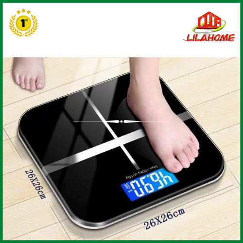 Cân Sức Khỏe Điện Tử LILAHOME-Kính Cường Lực-Độ Chính Xác Cao-Hàng Chính Hãng
