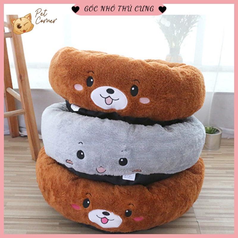Đệm lót lông cho chó mèo hình mặt cười dễ thương, đệm ấm cho thú cưng giữ nhiệt tốt