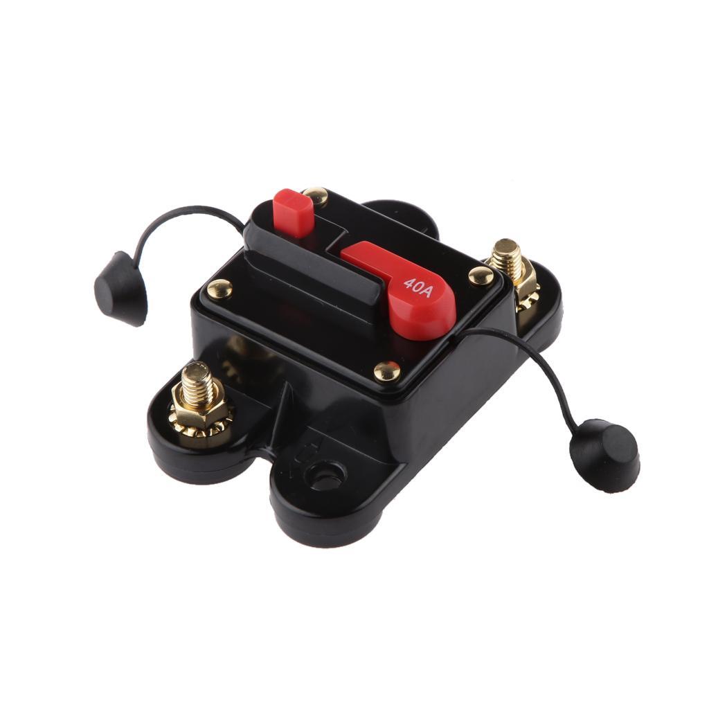 Car Auto Marine Inline Circuit Breaker 40 AMP Manual Reset Audio Fuse Holder