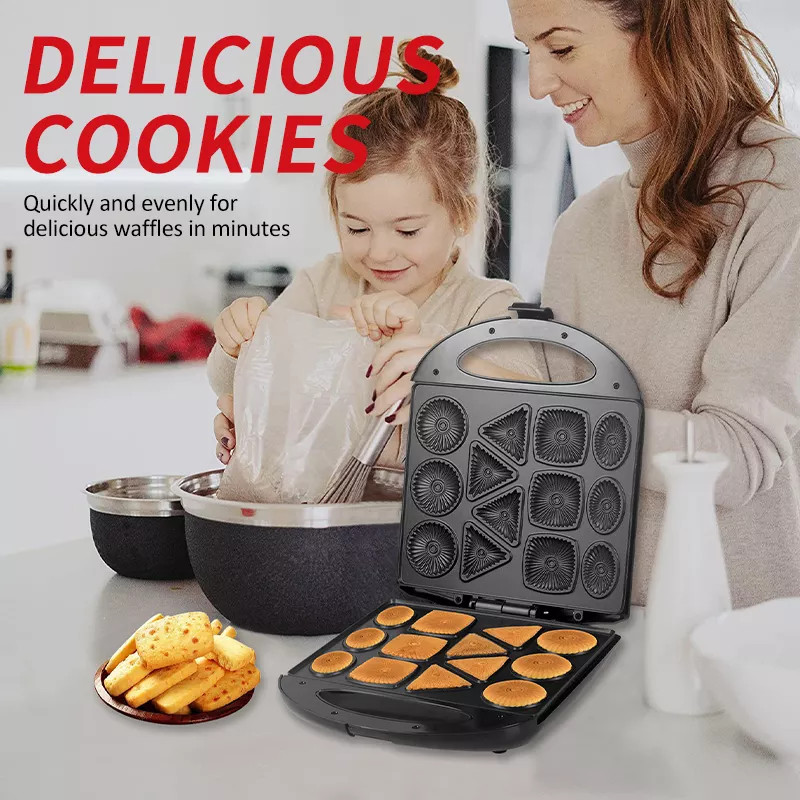 Máy Làm Bánh 13 Bánh Qui SF6031_ 220 V Electric Cookie Maker Biscuit Machine Non Stick Plate