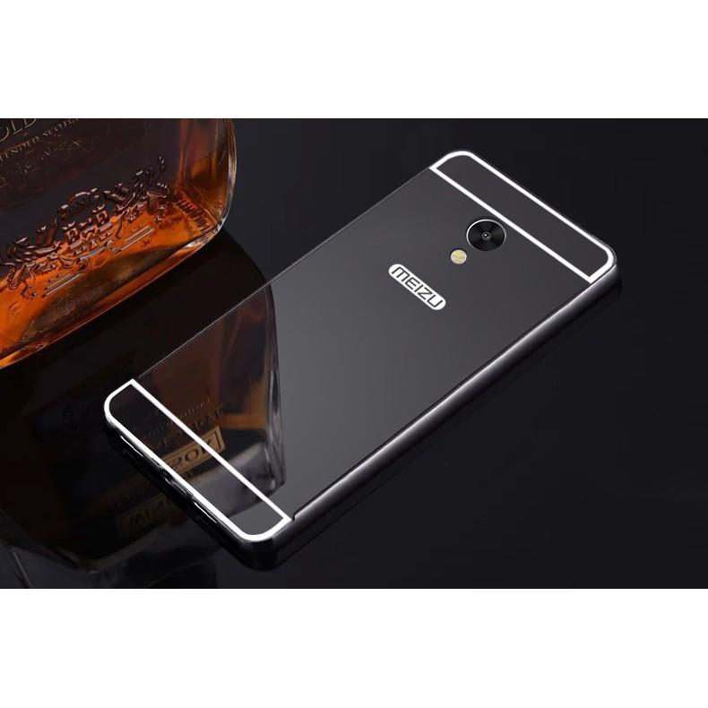 Ốp lưng Meizu M3, M3s tráng gương viền kim loại
