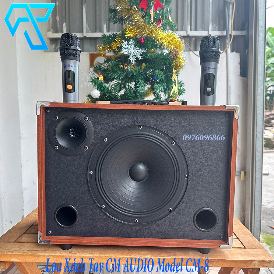 Loa Xách Tay CM AUDIO Model CM-8 bass 20 8 nút điều chỉnh Vỏ gỗ sơn bóng mặt lưới kim loại hàng chính hãng nhập khẩu mẫu mới nhất 2023 bảo hành 12 tháng