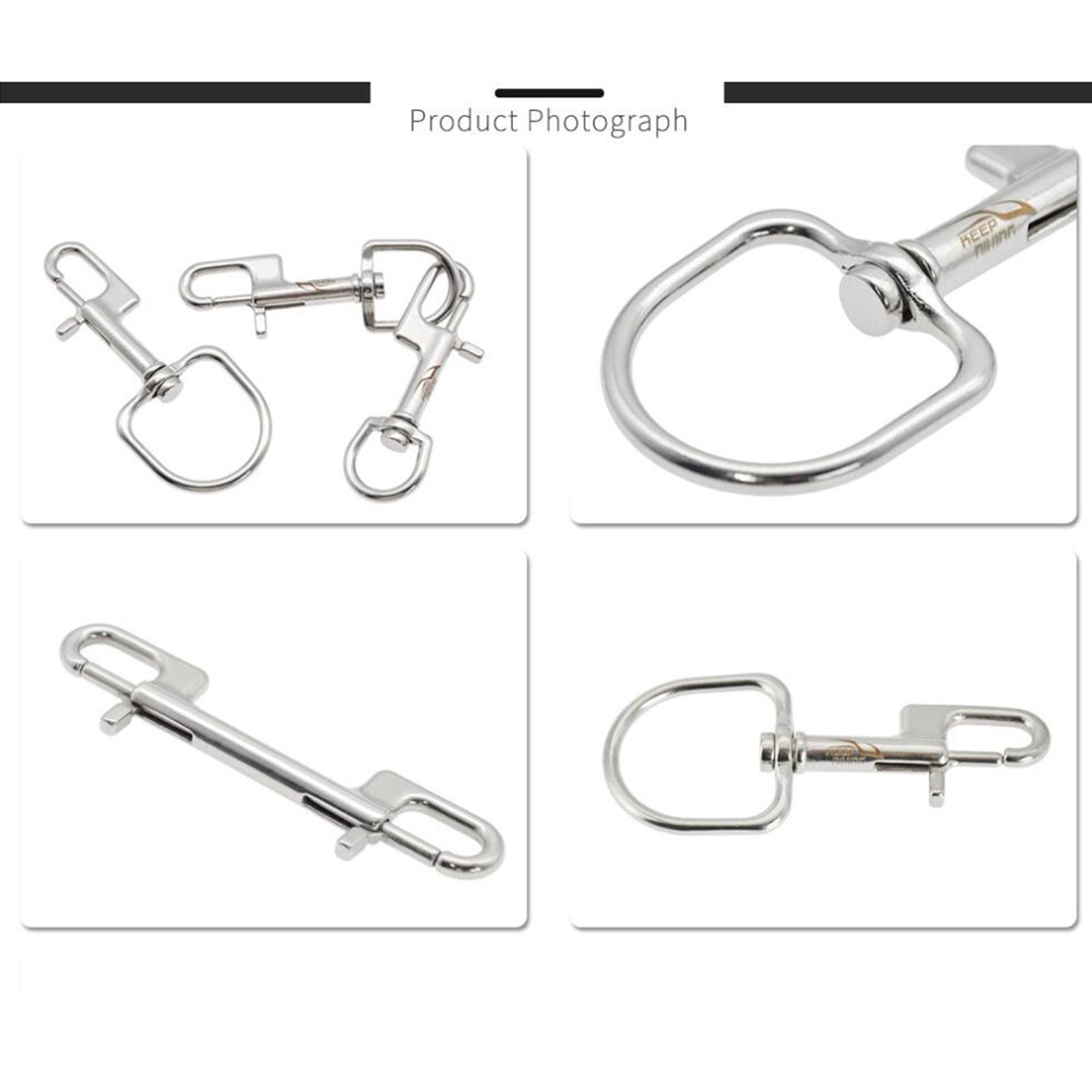 4xStainless Steel Swivel  Snap Hook Clip Scuba Diving 90mm Single Ended