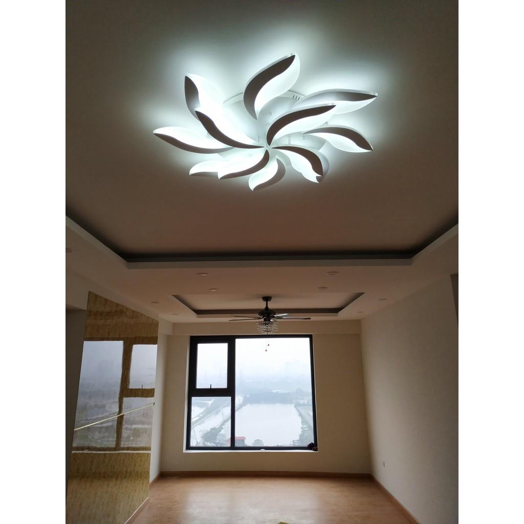 Đèn ốp trần trang trí phòng khách phòng ngủ G21 có 3 chế độ sáng có điều khiển tăng chỉnh ánh sáng - Mã 2013/12