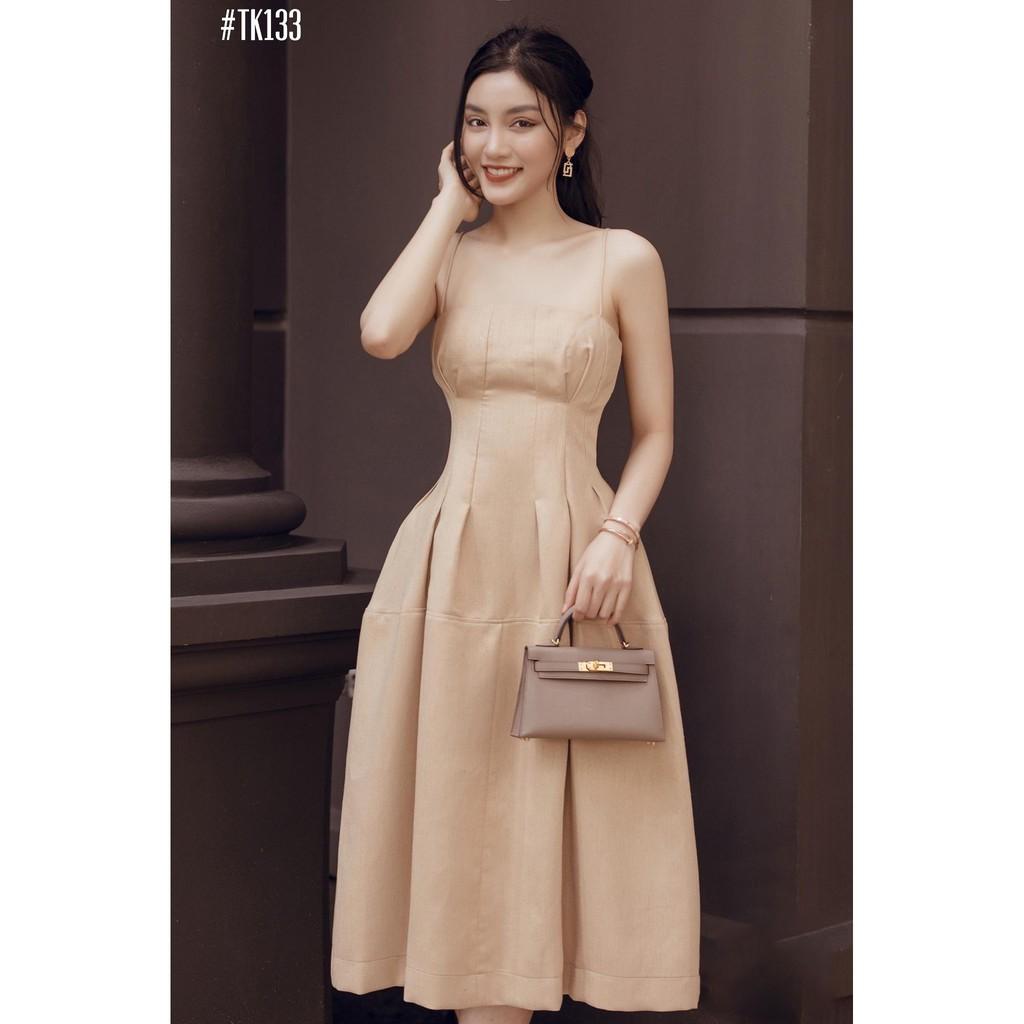 Đầm dự tiệc 2s đơn giản dáng xòe