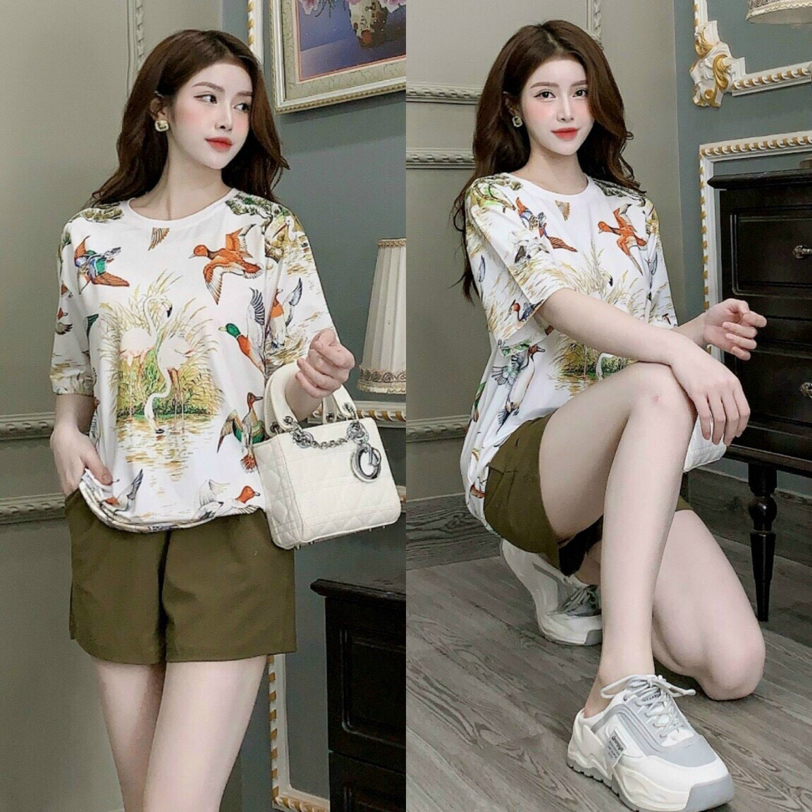 Sét Bộ FOM Rộng Phối Họa Tiết