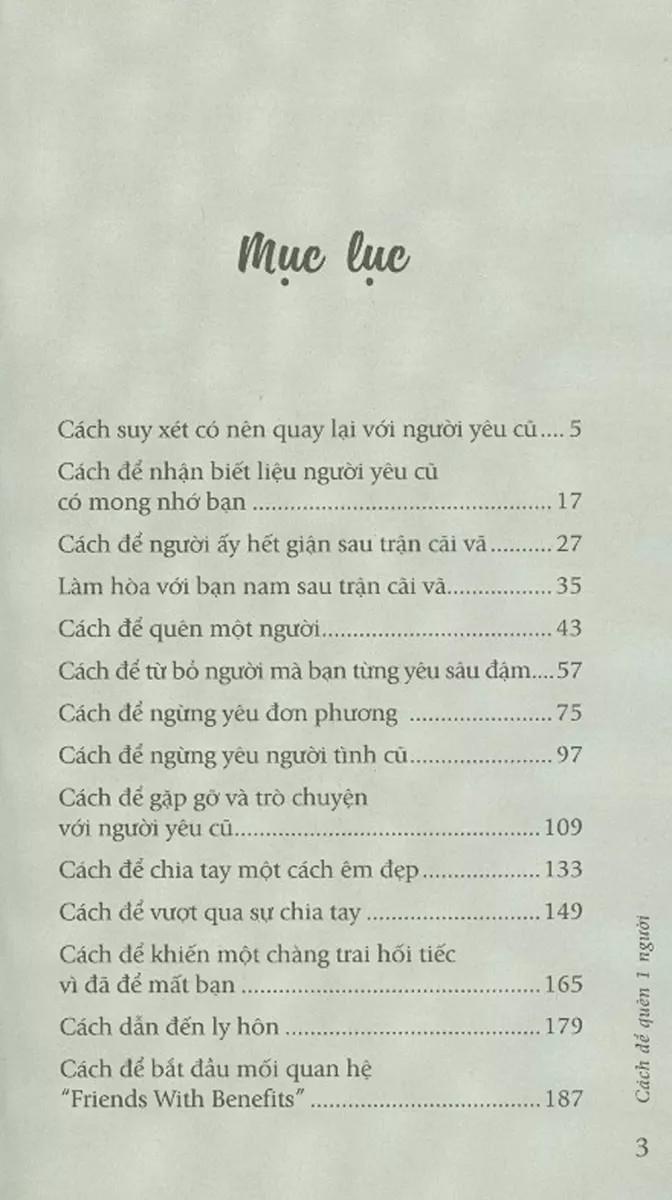 Cách Để Quên Một Người
