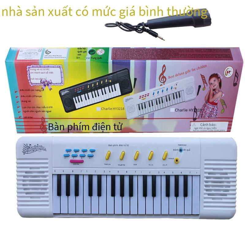 Giao hàng nhanh 32 phím đàn piano điện tử trẻ em giáo dục sớm có micro nhạc cụ phòng thu ảnh tặng di động
