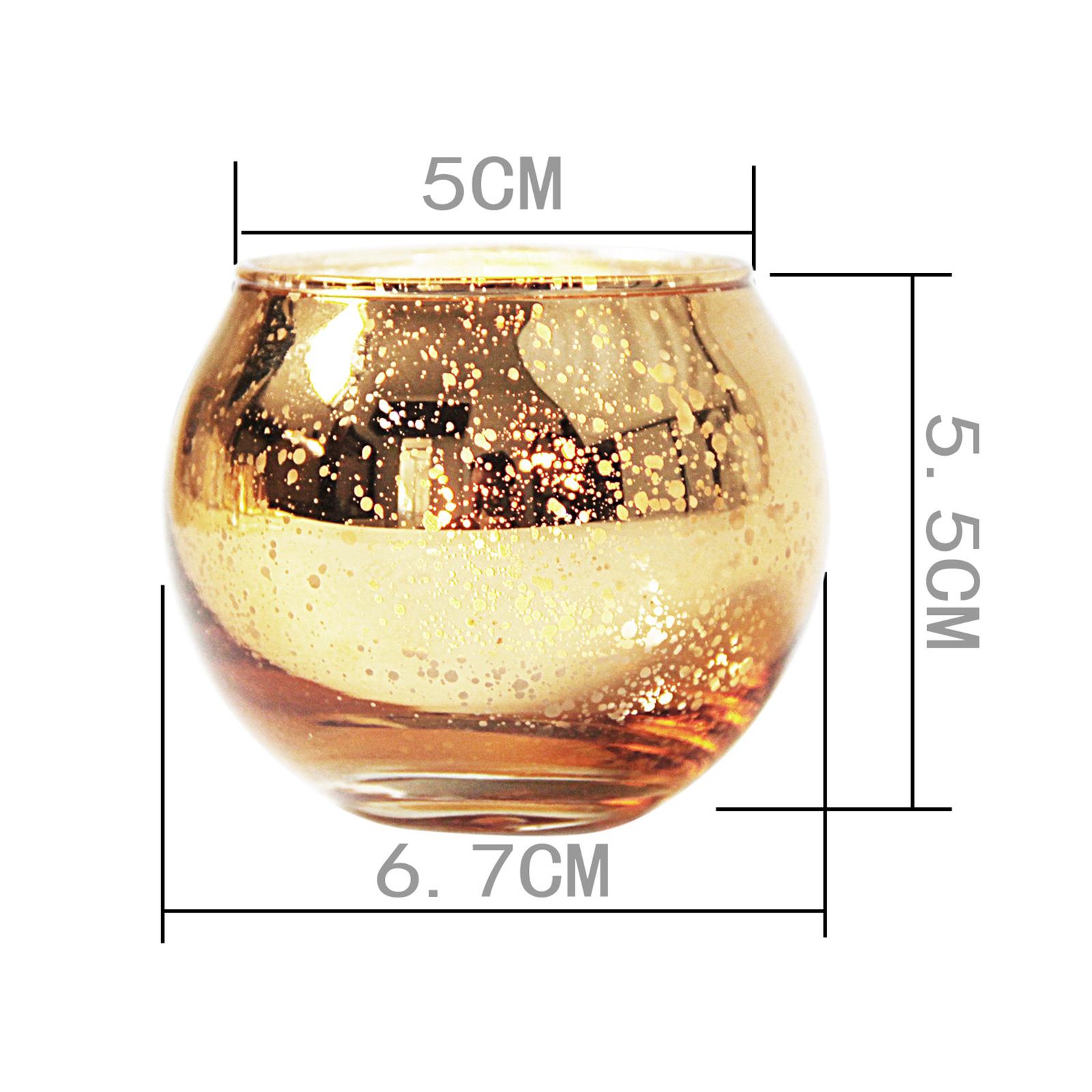 12x Elegant Glass Tealight Holder Parties Decor Candle Holders Candlesticks