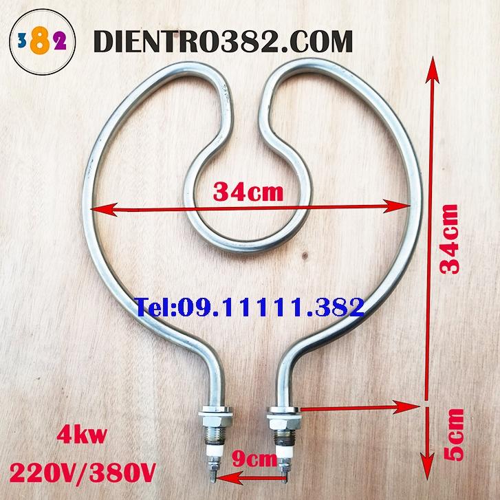 Điện trở vòng tròn tim, may so vòng tròn kép cho nồi bánh cuốn, nồi hấp và đun nước sôi chất liệu inox304