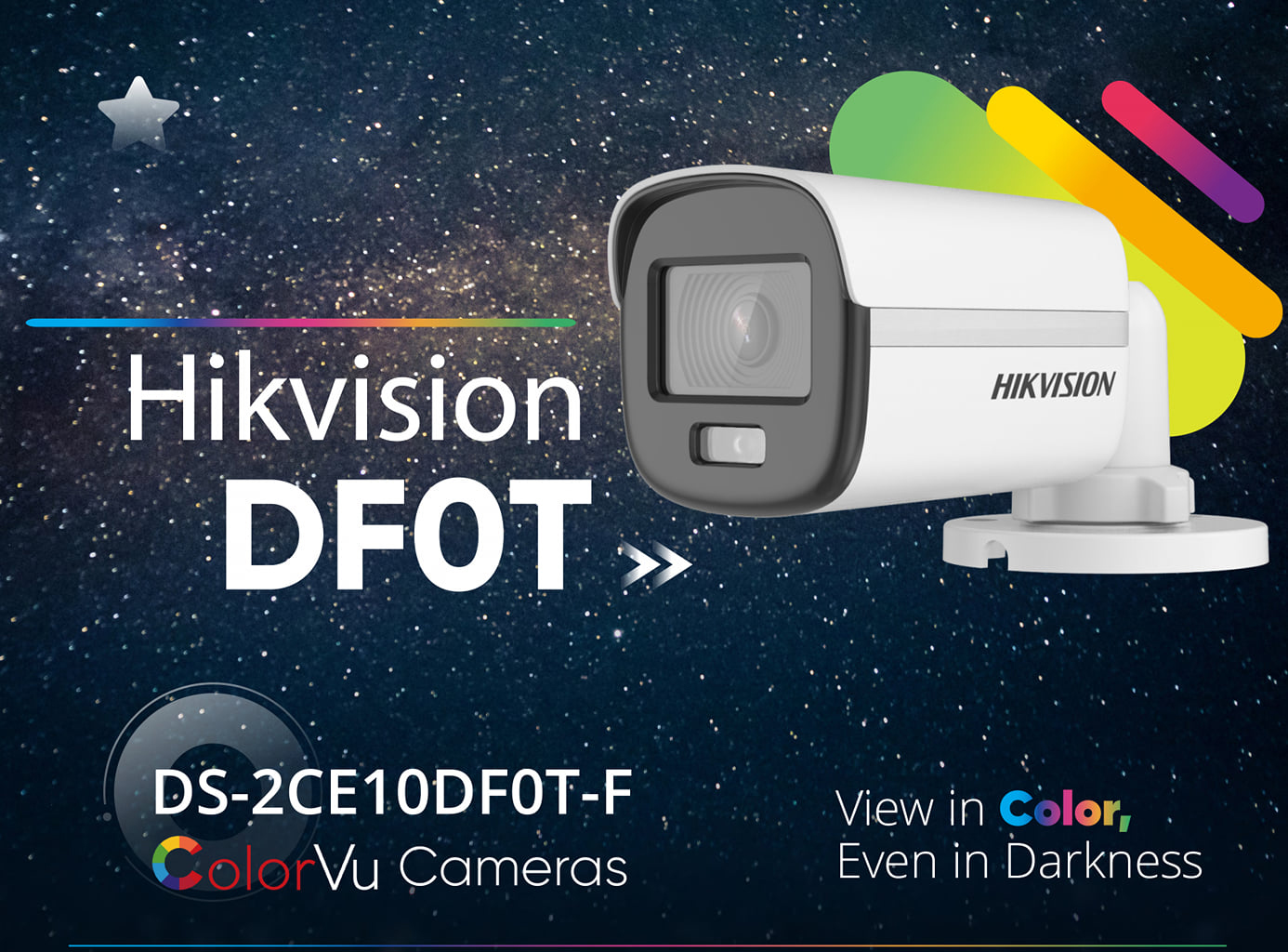 Camera analog TVI colorvu, ngoài trời, có màu ban đêm 2MP HIKVISION DS-2CE10DF0T-F DS-2CE12DF0T-F ( Hàng chính hãng)