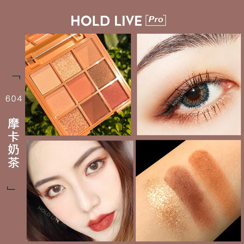 Bảng phấn mắt 9 ô Hold Live màu đỏ nhung thời trang