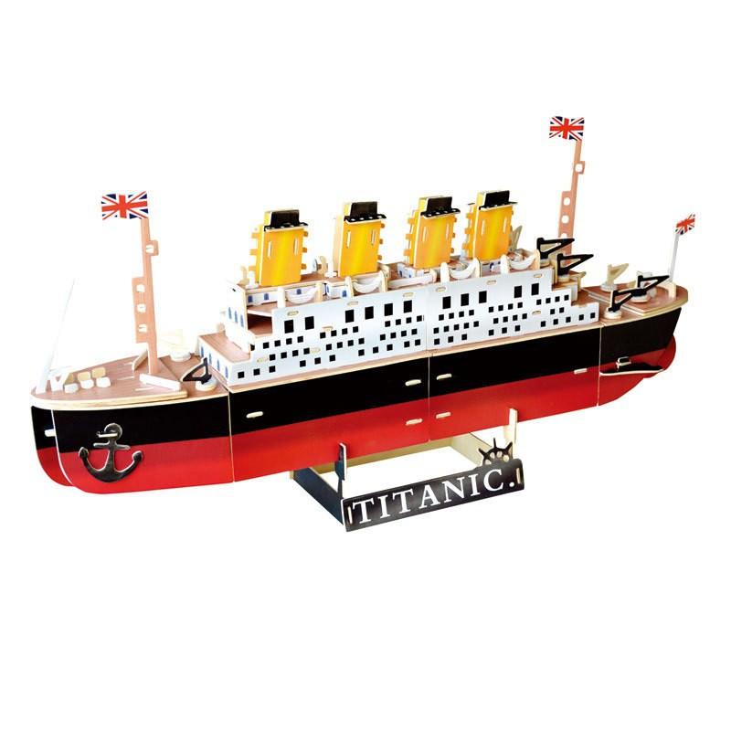 Đồ chơi lắp ráp gỗ 3D Mô hình Tàu Titanic G-W025 - Tặng kèm đèn LED USB trang trí