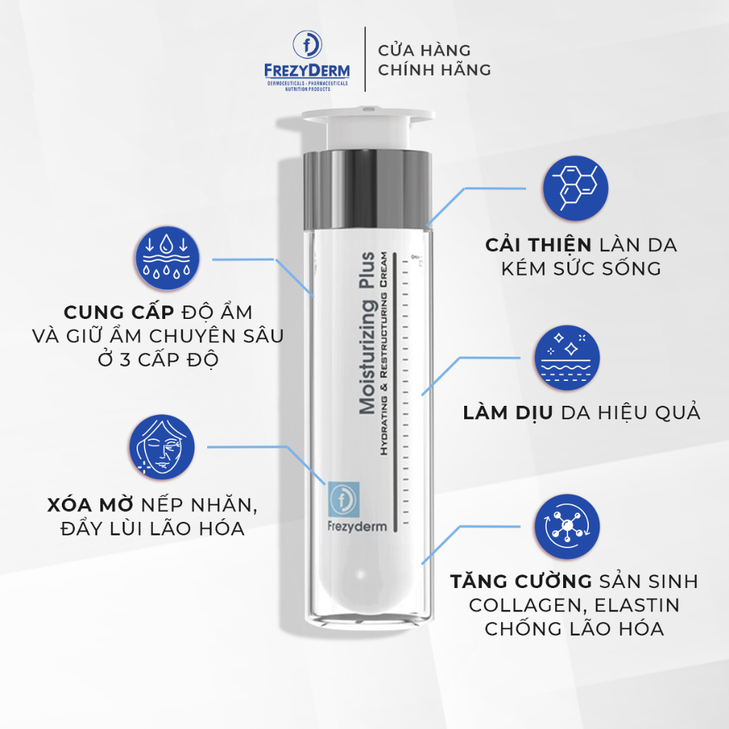 [HSD 4/2026] Kem dưỡng ẩm và tái cấu trúc da Frezyderm Moisturizing Plus Cream 50ml