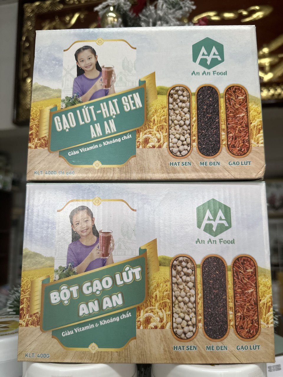 deal hời 2 hộp . Bột gạo lứt-hạt sen-mè đen . bột gạo lứt ANAN thay thế bửa ăn, chăm sóc sức khỏe ,  xương khớp , giấc ngủ