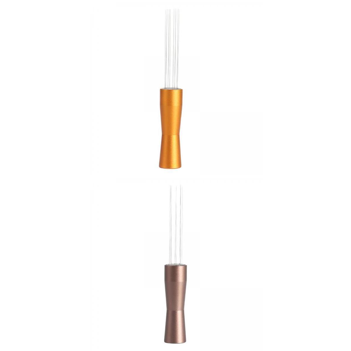 2pcs Needle Coffee Tamper Distributor Espresso Hand Stirrer for Cafe Barista