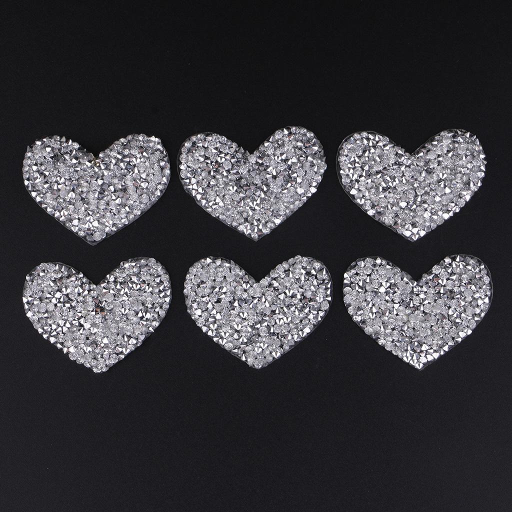 6x Rhinestone Sticker Sheet Applique for Handicrafts