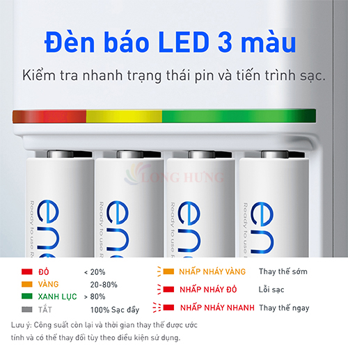 Bộ sạc pin Panasonic Eneloop AA 2000mAh K-KJ55MC40V2 (4 viên) - Hàng chính hãng