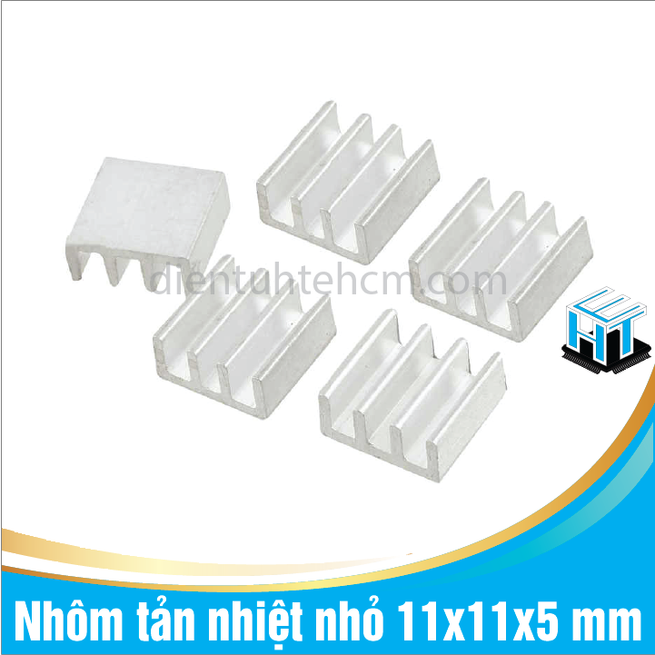 Combo 10 cái Nhôm tản nhiệt nhỏ 11x11x5 mm