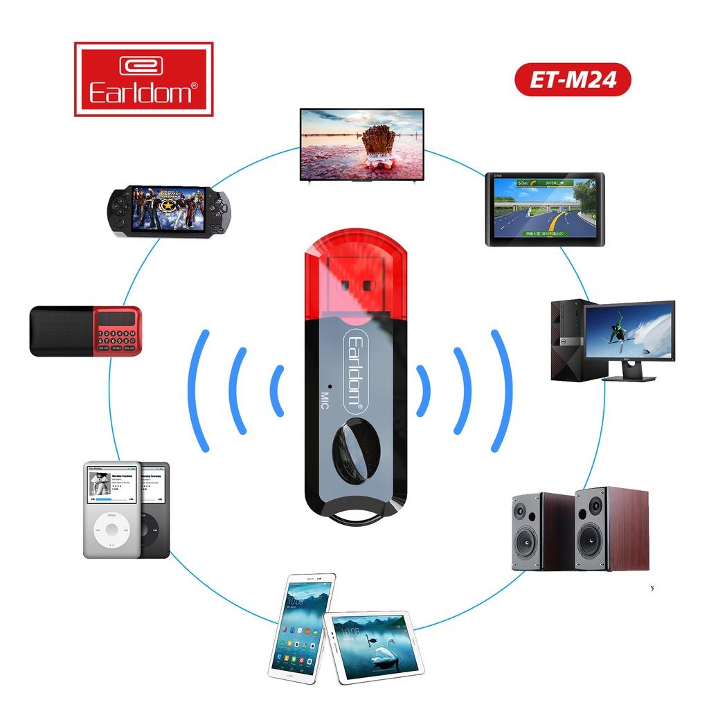 USB Thu Bluetooth Earldom M24 - Hàng Chính Hãng