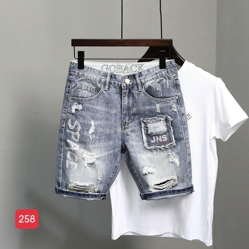 Quần Short Nam Chất Jean Co Giãn, Quần Sọt Nam Màu Đen Xám, Quần Đùi Nam thời trang cao cấp MuradFashion MSS78