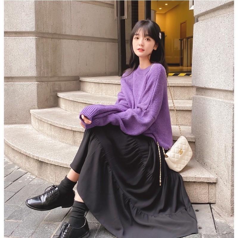 Chân Váy Nữ Voan Tầng Vintage 2 lớp Siêu Xinh 2 màu đen trắng