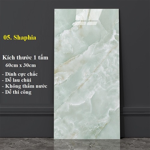 Bộ 10 Tấm Xốp Dán Tường 3D PVC Đá Xanh 60x30cm Keo Sẵn Dày 2,5mm Cao Cấp, Sang Trọng