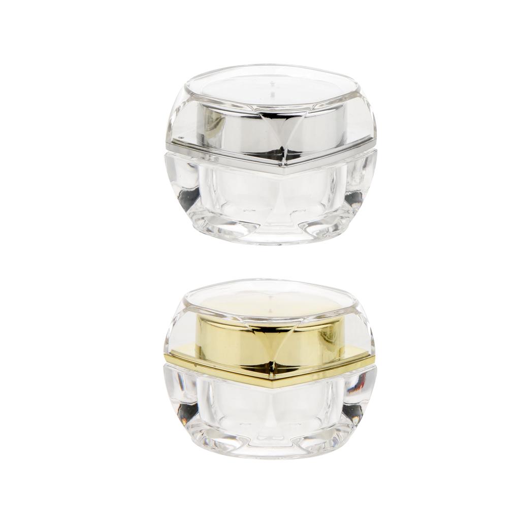 2pcs Empty Cream Lotion Case Jars Pot Body Cream Containers Refillable 5g