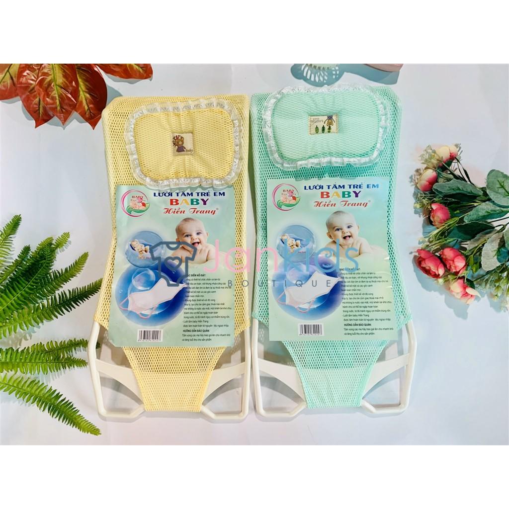 Giường lưới tắm kèm gối tiện lợi cho bé
