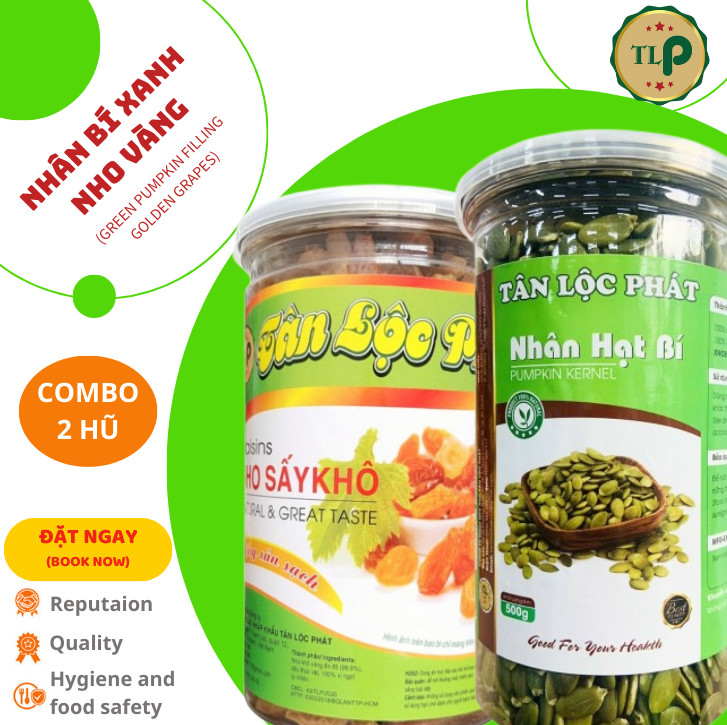 NHO VÀNG VÀ NHÂN BÍ XANH MỖI HŨ 500G - COMBO 2 HŨ NHƯ HÌNH TỐT CHO SỨC KHỎE