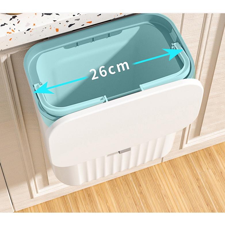 Thùng rác bếp thông minh GHOME, thùng trác treo tủ bếp bằng nhựa có nắp đậy tiện ích TR22M1