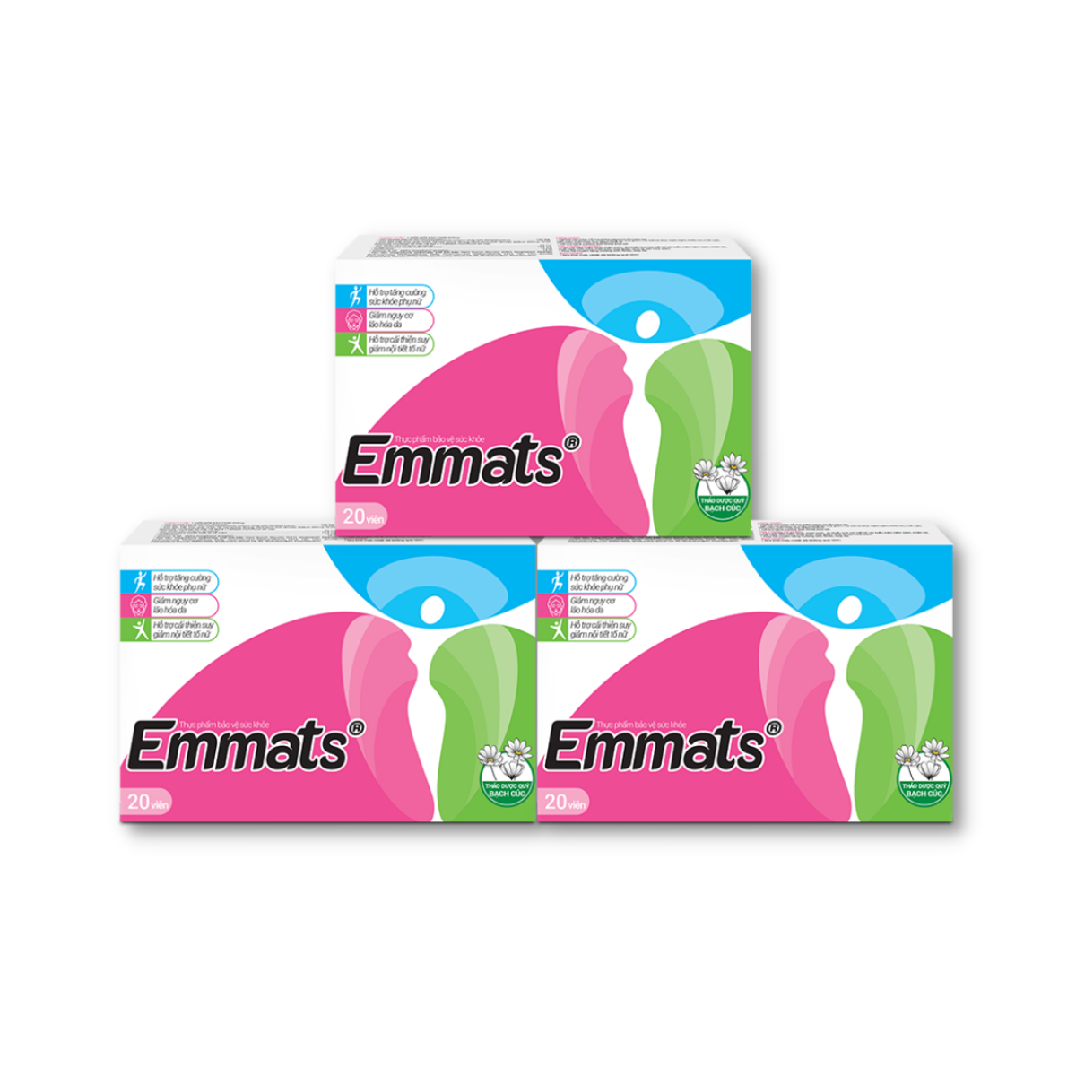 Viên uống Emmats hỗ trợ cải thiện suy giảm nội tiết tố nữ (Hộp 20 viên)
