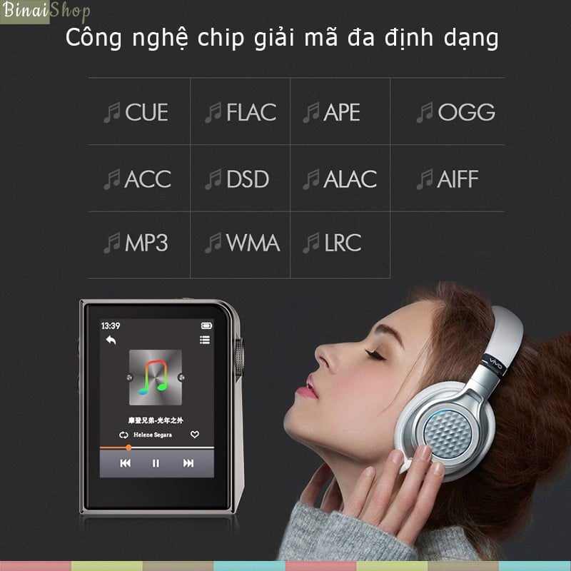 Ruizu A58 - Máy Nghe Nhạc Lossless Hifi, Màn Hình Cảm Ứng, Điều Chỉnh Hiệu Ứng Âm Thanh [Tặng Thẻ Nhớ 32GB] - Hàng chính hãng