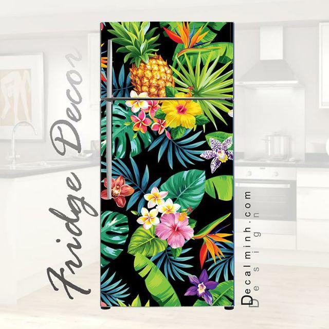 Decal 3D dán Cửa Tủ Lạnh chống thấm cao cấp