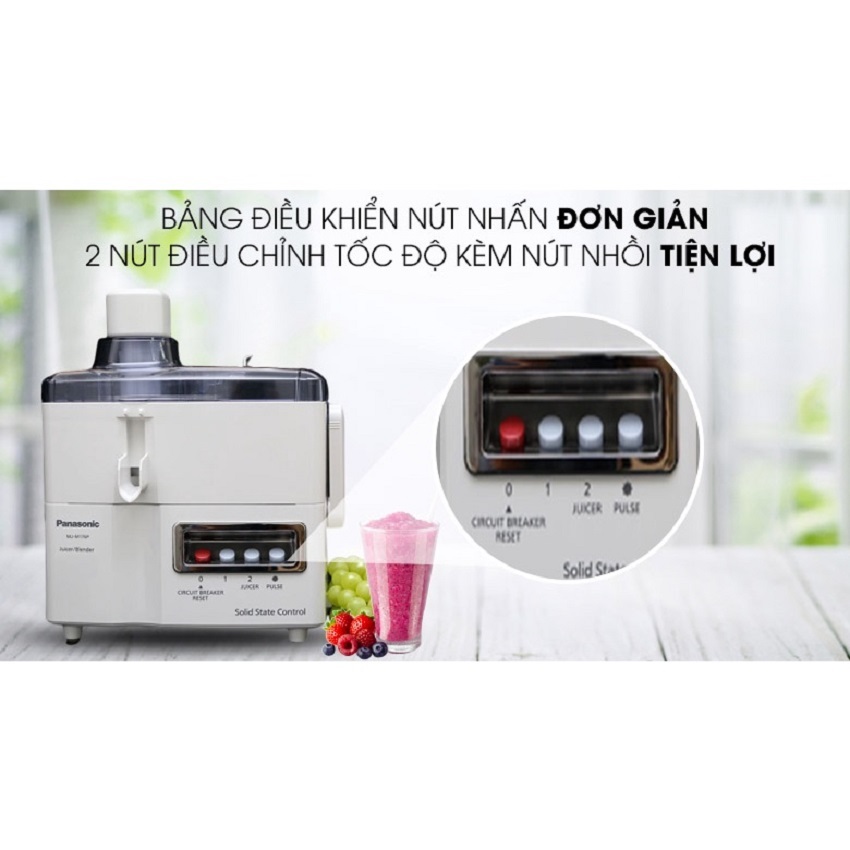 Máy Xay Và Ep Trái Cây (3 Trong 1) Panasonic MJ-M176PWRA - Hàng Chính Hãng