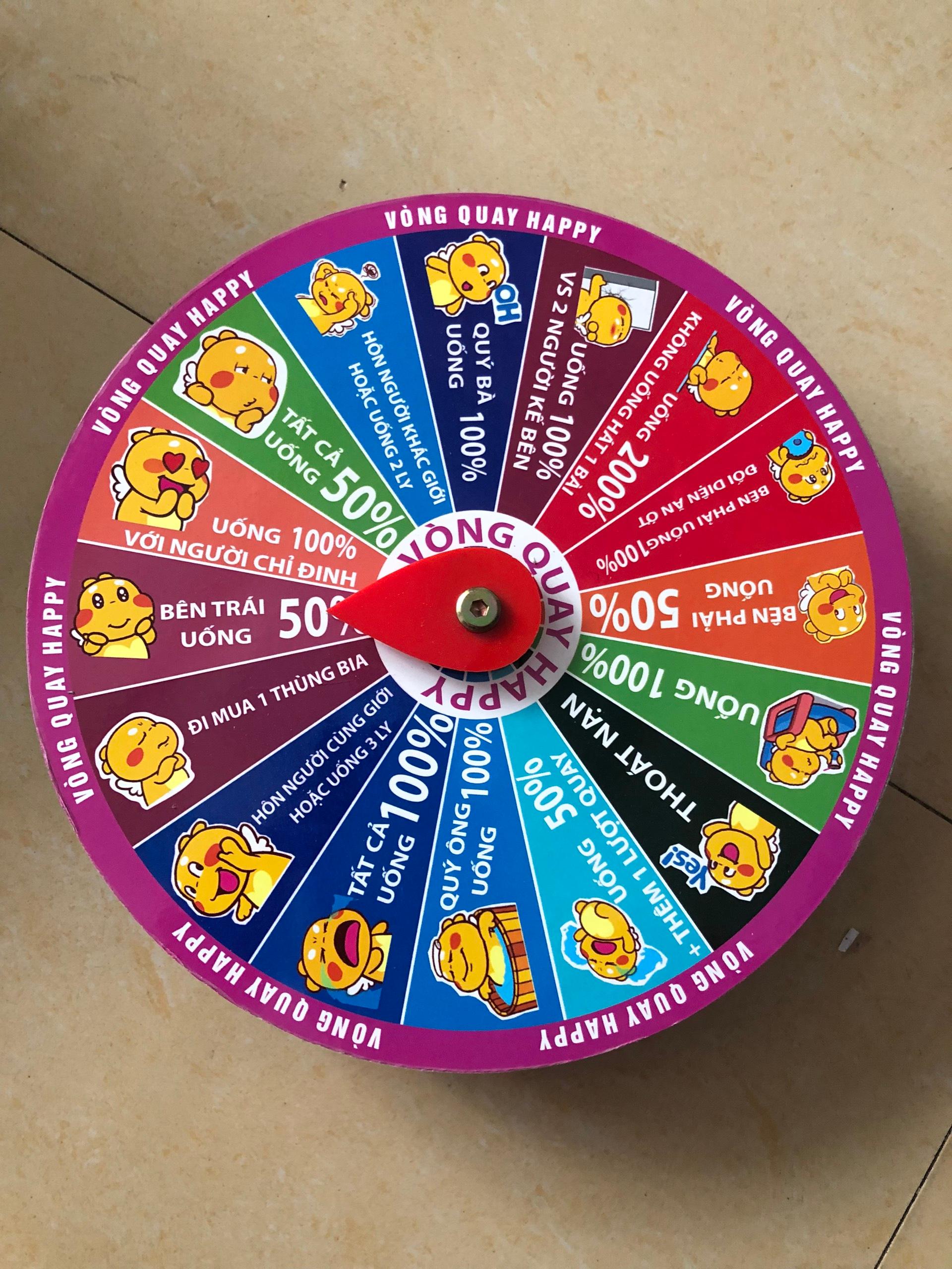 Combo Vòng quay ăn nhậu happy và Xí ngầu ăn nhậu vui nhộn