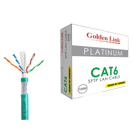 Cáp Mạng Golden Link Platinum CAT6E SFTP 100m/305M (Màu XANH LÁ) - Hàng Chính Hãng