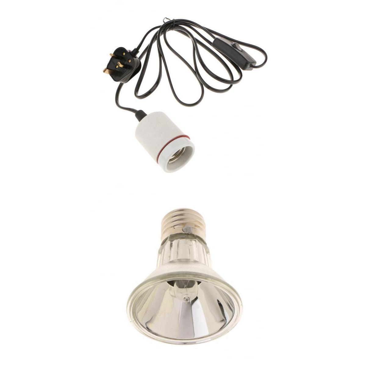220V E27 Reptile Daylight Heating Lamp Full Spectrum UVA UVB Light-UK