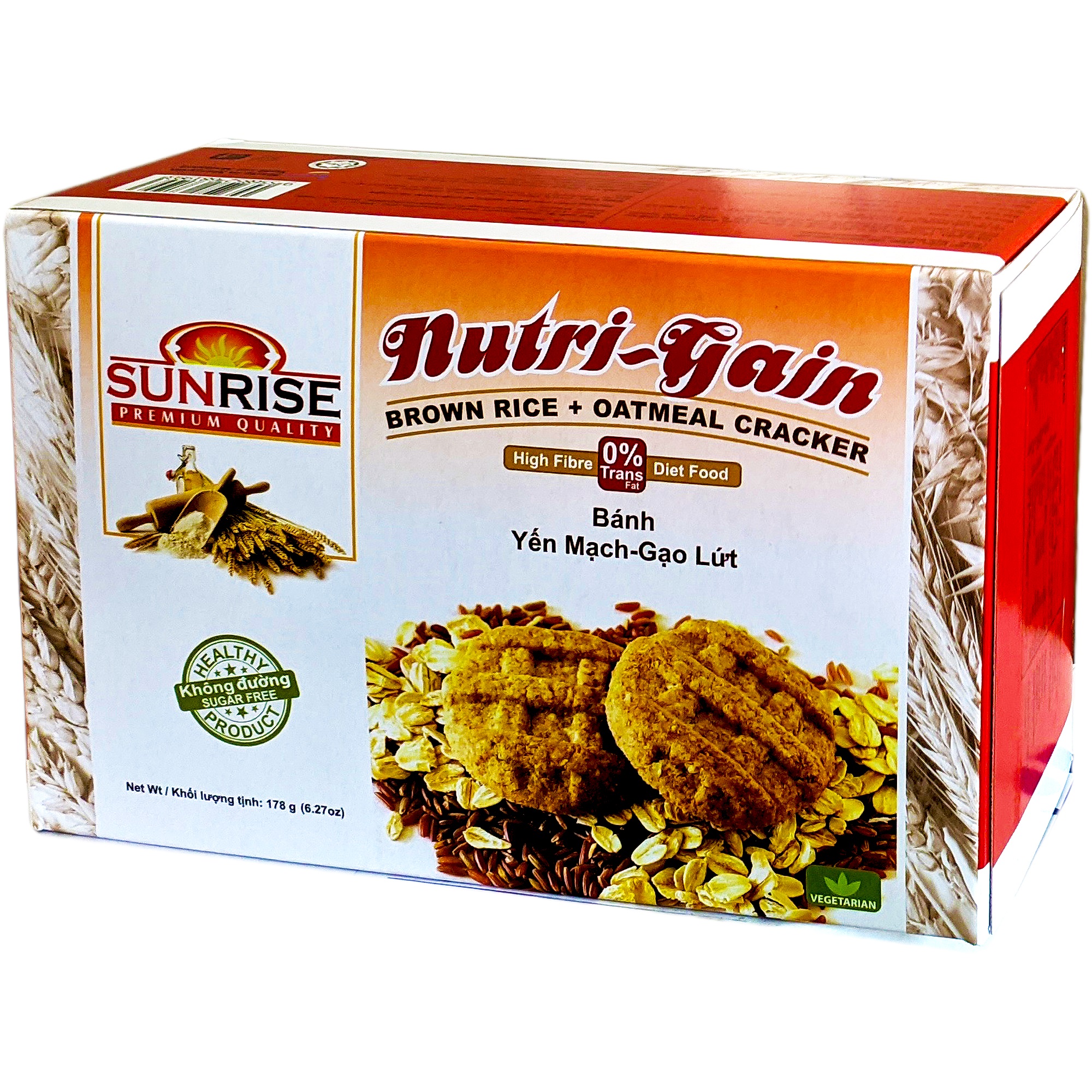 Bánh ăn kiêng Sunrise vị yến mạch gạo lứt