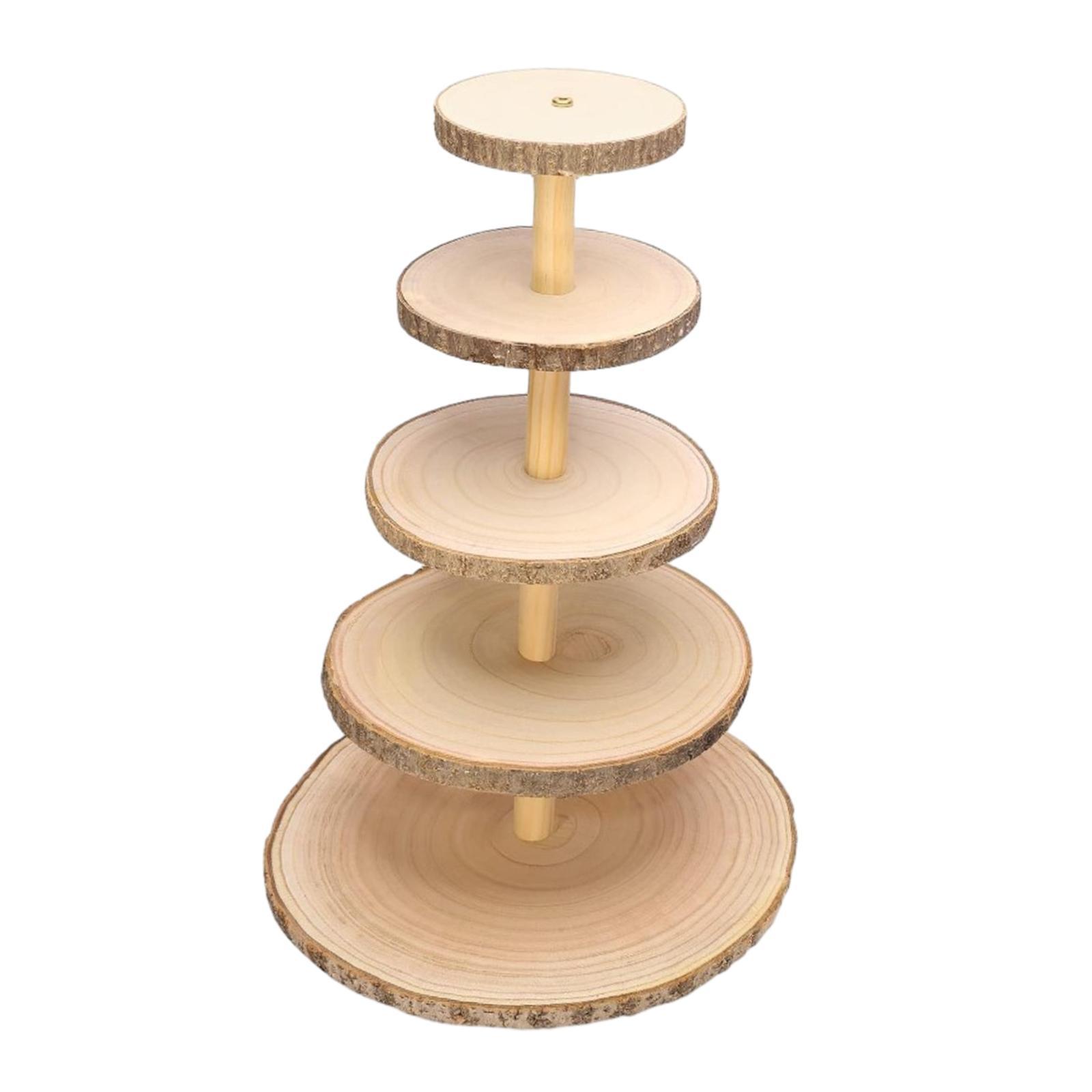 Wood Cupcake Stand Holder Party Home Dessert Display Stand