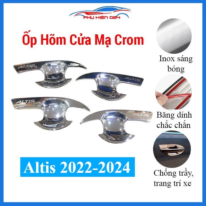 Bộ 4 ốp hõm cửa mạ crom Altis 2022-2023-2024 chống trầy va đập mở cửa xe